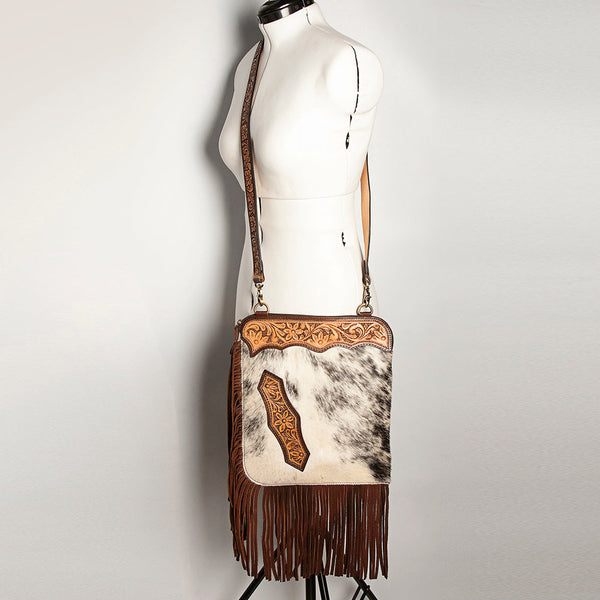 ADBGA252 American Darling Hair-On Cowhide Chaps Bag Hand Tooled Genuine Leather