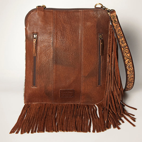 ADBGA252 American Darling Hair-On Cowhide Chaps Bag Hand Tooled Genuine Leather