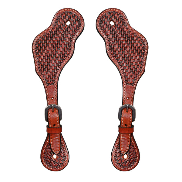 BER264-Western American Leather Spur Strap