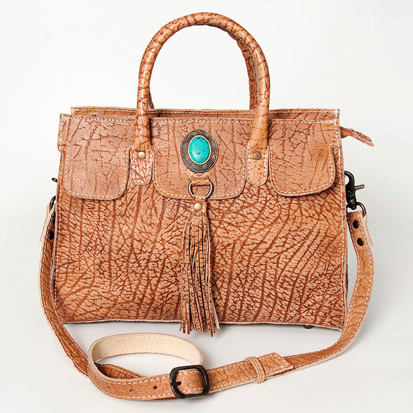 ADBG704 American Darling Handcrafted Western Leather Tote Bag with Tassels