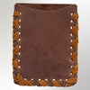 ADCCM103 Rustic Hand-Stitched Leather Card Holder - Western Minimalist Wallet