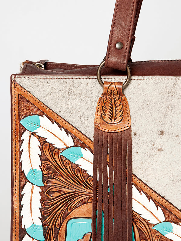 LC-ADBGZ201D Tote Hair On Genuine Western Leather Women Bag
