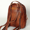 ADBGS156 Southwestern Saddle Blanket Backpack with Tooled Leather Accents - Western Style