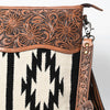 ADBG861 American Darling Hand Tooled Floral & Woven Saddle Blanket Signature Cross body Bag