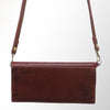 ADBGM112 Hand-Painted Leather Crossbody Clutch - Western Design