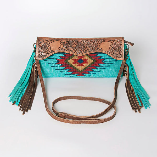 ADBG664 American Darling Hand Tooled Floral & Saddle Blanket Western Small Cross body Bag