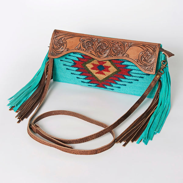 ADBG664 American Darling Hand Tooled Floral & Saddle Blanket Western Small Cross body Bag