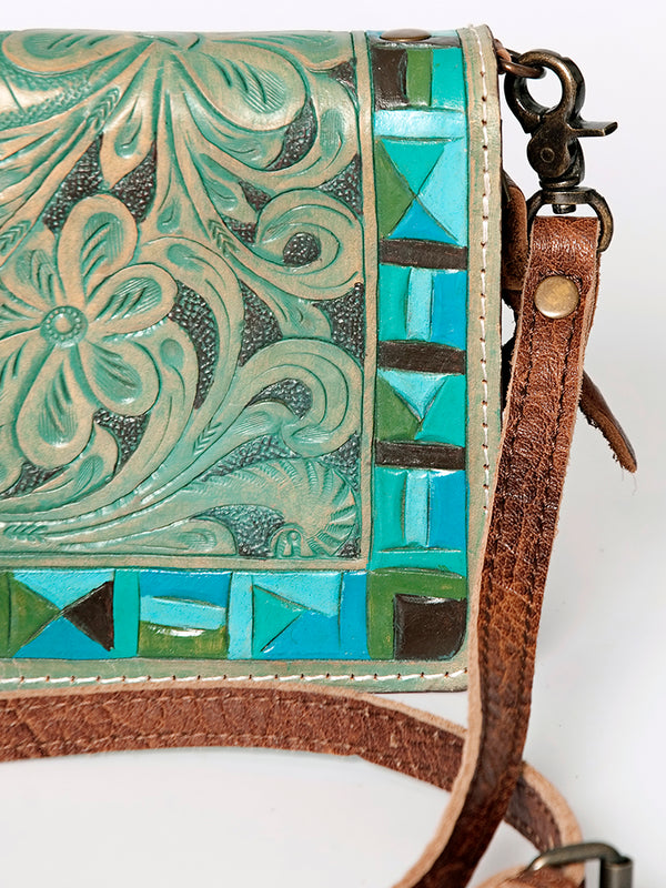 ADBG485 American Darling Hand Tooled Leather Organiser Bag