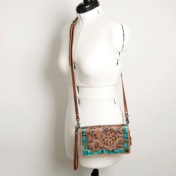 ADBG485 American Darling Hand Tooled Leather Organiser Bag