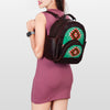 LC-ADBGZ631A Handwoven Wool & Genuine Leather Western Backpack - Tribal Turquoise Design