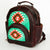 LC-ADBGZ631A Handwoven Wool & Genuine Leather Western Backpack - Tribal Turquoise Design