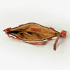 ADBG344 Southwestern Wool Wristlet Clutch with Tribal Pattern and Leather Strap