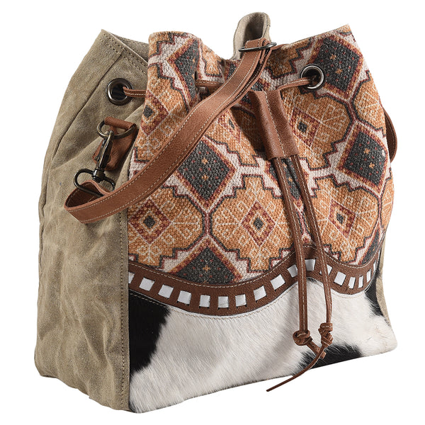 LC-KB270 Bucket Upcycled Canvas Ladies Bag