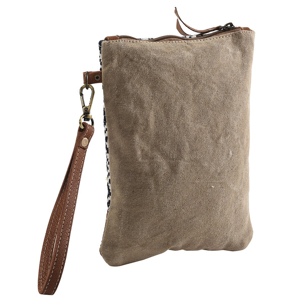 LC-KB278 Wristlet Upcycled Canvas Ladies Bag