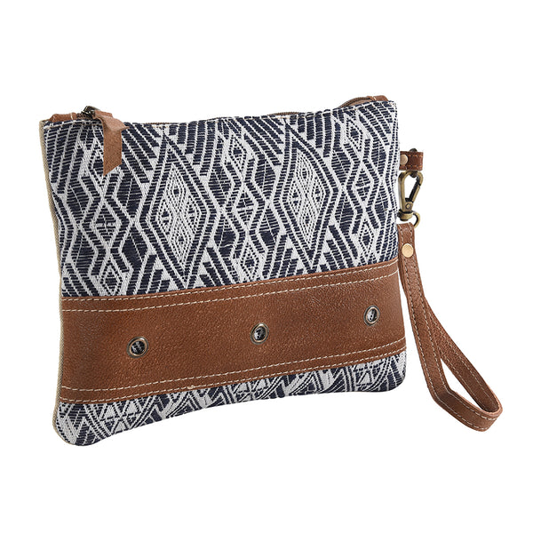LC-KB279 Wristlet Upcycled Canvas Ladies Bag
