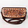ADBGM102 Western Floral Tooled Leather Crossbody - by American Darling