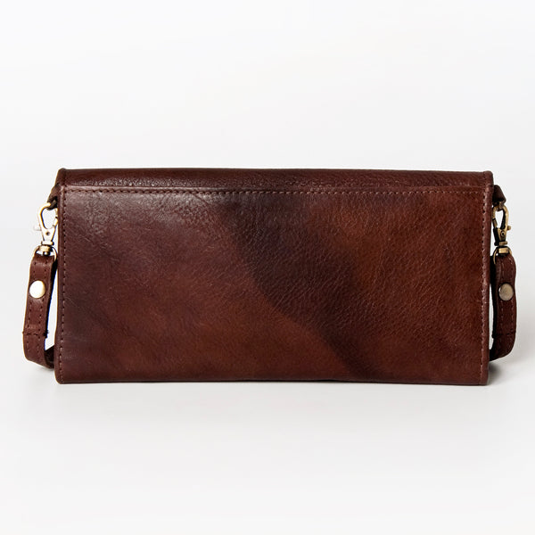 ADBGM102 Western Floral Tooled Leather Crossbody - by American Darling