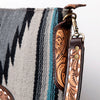 ADBGA283 American Darling Tooled Leather Saddle Blanket Stone Medallion Crossbody