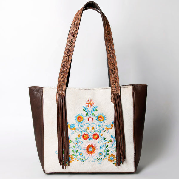 ADBGA284C American Darling Tote Bag Hair-On Cowhide Genuine Leather Hand Tooled Embroidery