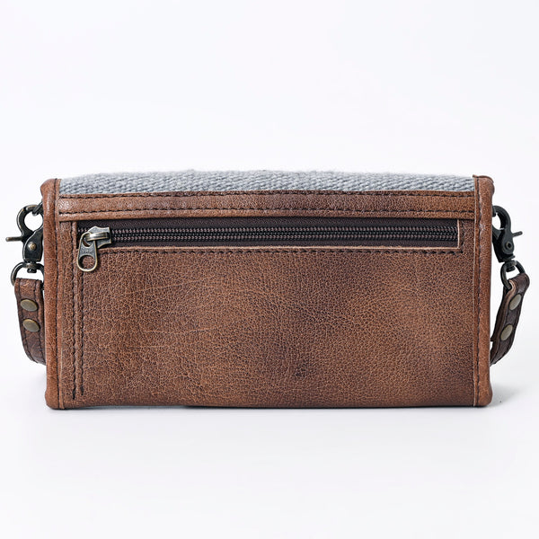 ADBG877 American Darling Hand Woven Saddle Blanket Western Leather Crossbody with YKK Zipper
