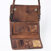 ADBG877 American Darling Hand Woven Saddle Blanket Western Leather Crossbody with YKK Zipper
