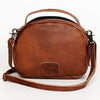ADBG888 American Darling Saddle Blanket & Leather Mini Camera Crossbody Bag with Top Handle & Crossbody Strap