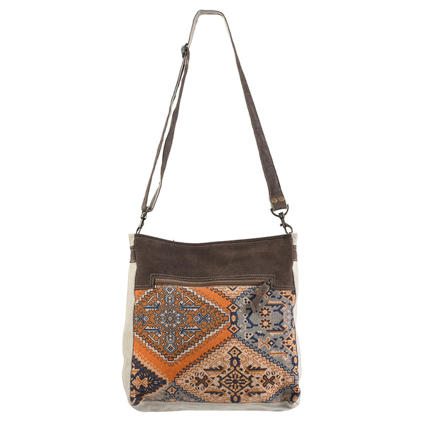 LC-KB302 Large Crossbody Upcycled Canvas Ladies Bag