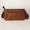 ADBGA188 American Darling Southwestern Wool & Leather Fringe Crossbody Bag with Hand-Tooled Flap