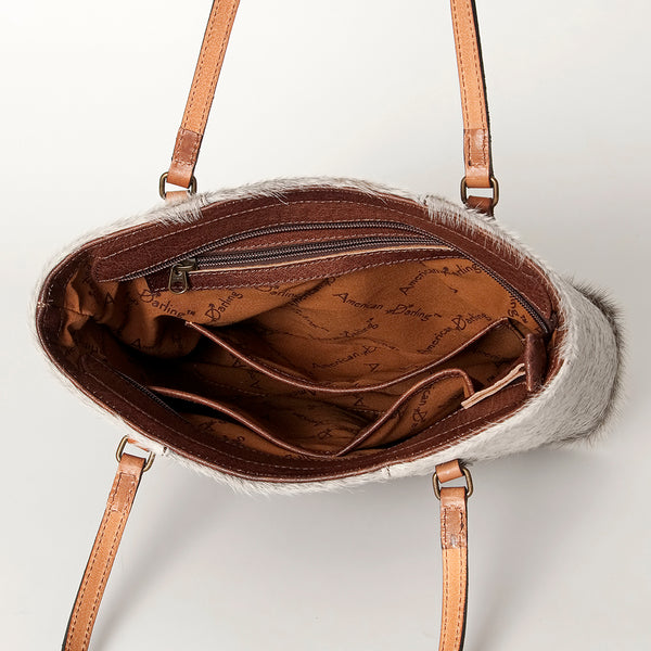 ADBG895 American Darling Hair on Hide Cowhide Tote & Hand Tooled Leather Bag