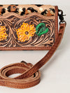 ADBG486 Handcrafted Genuine Leather and Hair on Hide Crossbody with Stitching