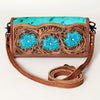 ADBG486 Handcrafted Genuine Leather and Hair on Hide Crossbody with Stitching