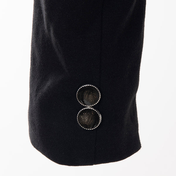 ADBZ014 American Darling Fabric Western Blazer with Hand-Tooled Leather Sunflower Lapels