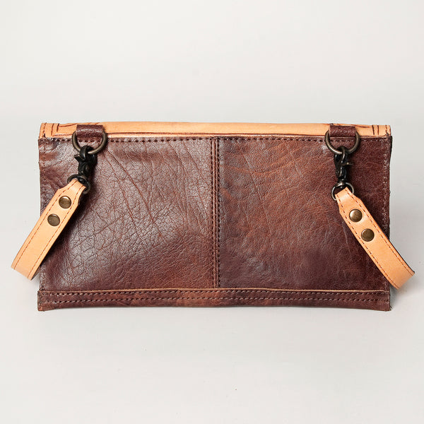 ADBG908 American Darling Handcrafted Western Leather Small Cross body Bag with Floral Tooling