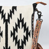 ADBG891 American Darling Hand-Woven Saddle Blanket Large Cross body Bag | Tooled Leather Fringed Purse