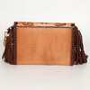 ADBGA290 American Darling Hand Tooled Floral Carved Leather Envelope with Fringes