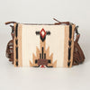ADBG236 American Darling Cross body Bag with Woven Saddle Blanket & Fringes