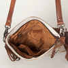 ADBGS192 Cowhide Large Crossbody Bag with Tooled Strap & Fringe - Western Rodeo Purse
