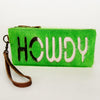 ADBG344 American Darling Western Leather Wristlet Bag with Hair-On Cowhide and Inlay