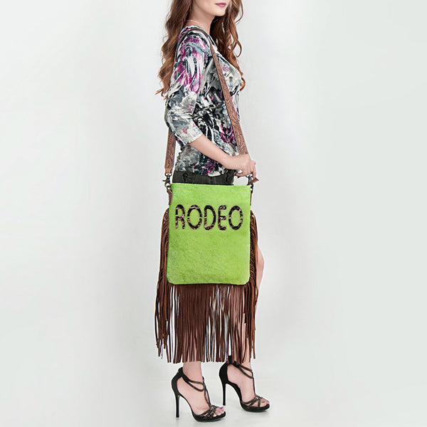 ADBGS192 Large Crossbody Genuine Western Leather Women Bag Sage