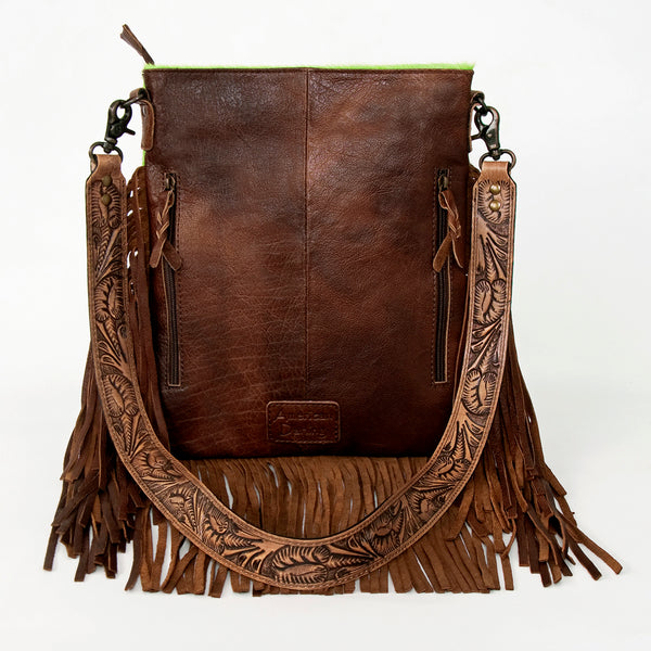 ADBGS192 Large Crossbody Genuine Western Leather Women Bag Sage