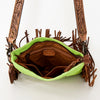 ADBGS192 Large Crossbody Genuine Western Leather Women Bag Sage