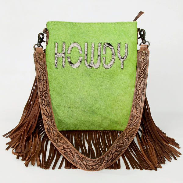 ADBGS192 Large Crossbody Genuine Western Leather Women Bag Sage
