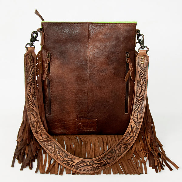 ADBGS192 Large Crossbody Genuine Western Leather Women Bag Sage