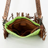 ADBGS192 Large Crossbody Genuine Western Leather Women Bag Sage