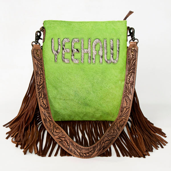 ADBGS192 Large Crossbody Genuine Western Leather Women Bag Sage