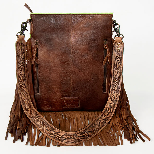 ADBGS192 Large Crossbody Genuine Western Leather Women Bag Sage