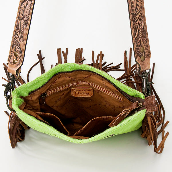 ADBGS192 Large Crossbody Genuine Western Leather Women Bag Sage