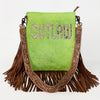 ADBGS192 Large Crossbody Genuine Western Leather Women Bag Sage
