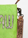 ADBGS192 Large Crossbody Genuine Western Leather Women Bag Sage