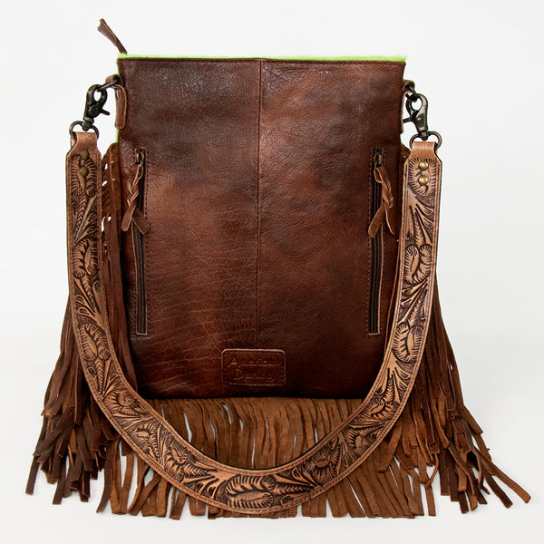 ADBGS192 Large Crossbody Genuine Western Leather Women Bag Sage